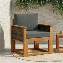 Lauko Vidurinis Sofa Kietos akacijos mediena Natūrali