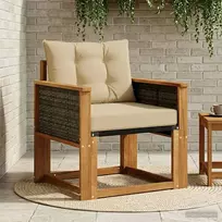 Lauko Vidurinis Sofa Kietos akacijos mediena Natūrali