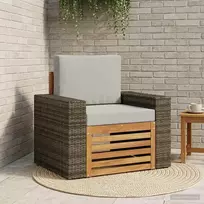 Lauko Vidurinis Sofa Kietos akacijos mediena Natūrali