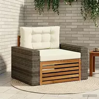 Lauko Vidurinis Sofa Kietos akacijos mediena Natūrali
