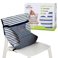 Maitinimo kėdės pagalvėlė BabyToLove Pocket, mėlyna sp./balta sp.
