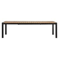 Išskleidžiamas lauko stalas „Aronas”, 205-275 x 100 x 74 cm, rudas