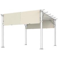 Pakeičiama pavėsinės stogelio danga, 488x122 cm, kreminės baltos spalvos, UV apsauga