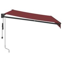 vidaXL Automatinė ištraukiama markizė, bordo spalvos, 300x250cm