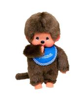 Pliušinis žaislas beždžionė Monchhichi, mėlyna sp./ruda sp., 20 cm