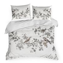 Patalynės užvalkalų komplektas Doris PT-272, ruda sp./balta sp., 70 x 80 cm, 200 x 220 cm, 3 d.