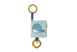 Kūdikio knygelė Little Big Friends Jungle Tiny Friends Whale, 28 cm, mėlyna sp.
