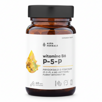 AURA HERBALS Vitaminas B6 P-5-P 6 mg - 60 kapsulių