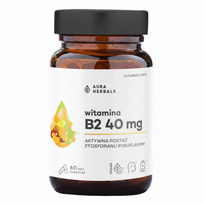 AURA HERBALS Vitaminas B2 R-5-P 40 mg, riboflavinas - 60 kapsulių