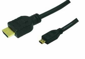 Logilink HDMI cable Ethernet A - micro D St/St 1.00m bk