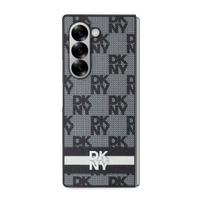 DKNY PU Leather Checkered and Stripe Case for Samsung Galaxy Z Fold 6 / black