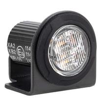 Apvali oranžinė LED įspėjamoji lempa R65 12V / 24V 12W AMIO-04864