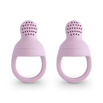 Mushie silikoniniai šviežio maisto maitintuvai Soft Lilac, 2vnt, alyviniai