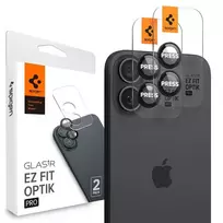 Spigen Glass tR EZ Fit Optik Pro 2 Pack, black - iPhone 16/16 Plus