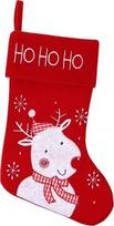 Kalėdinė kojinė su baltu elniu ir užrašu "ho Ho Ho"