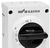 Mto Electric As „Katko“ saugos jungiklis 3P - 16A pilkas/juodas 2xM25