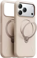 Dėklas Torras Ostand Q3 silikoninis dėklas, dykumos aukso spalva – iPhone 17 Pro