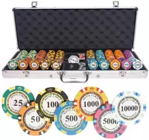 Pokerio žetonų rinkinys Monte Carlo (500 žetonų)