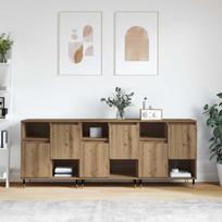 Šoninės lentynos 3 pcs artisano ąžuolo 180 x 35 x 70 cm