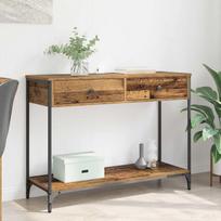 Konsolinis stalas su stalčių Senovinis medis 100 x 34,5 x 75 cm