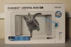SALE OUT. PETKIT Purobot Crystal Duo with Camera Self-Cleaning Cat Litter Box | White | DEMO | 24 month(s) P9905SO | 2000001411766