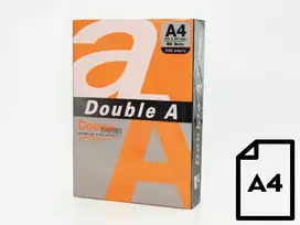 Spalvotas popierius Double A, 80g, A4, 500 lapų, Saffron