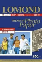 Fotopopierius Lomond Premium Photo Paper Super Blizgus 260 g/m2 10x15, 500 lapų, Bright