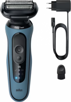 Braun Shaver | Series 5 52-A1000s | Operating time (max) 50 min | Wet & Dry | Lithium Ion | Blue/Black 52-A1000S | 8700216645782