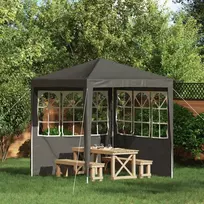 Šventinės palapinės šoninė siena 2 pcs 200 x 195 cm Antracito