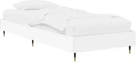 Lova Lovos rėmas Balta 80 x 200 cm Apdirbta mediena