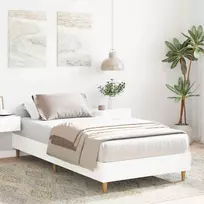 Lova Lovos rėmas Balta 80 x 200 cm Apdirbta mediena