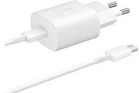 SAMSUNG EP-TA800EWE + EP-DA705BWE Travel Charger 25W + USB-C to USB-C Data Cable, white (OOB Bulk)