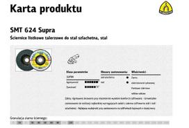 KLINGSPOR LAMELEINIS ŠLIFAVIMO DISKAS SMT624 125 P 40 SUPRA IŠGAUBTAS.