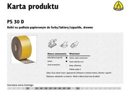 KLINGSPOR ŠLIFAVIMO POPIERIUS RULONE 115mm PS30D P150 (50mb)