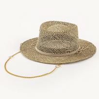 Chisummer Street Fashion Auksinė grandinėlė Natūrali druska Žolė Lady Fedoras Kepuraitė Moterims Laisvalaikis Panamjazz Skrybėlė head size 57cm