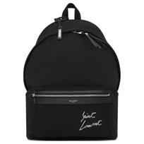 Saint Laurent City Backpack Signature Black Men Backpacks 534968-GKQN6-1070 Basic Set (Bag+Dust Bag)