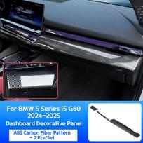 ABS anglies pluošto tekstūros prietaisų skydelio dekoratyvinė plokštė tinka interjero aksesuarams BMW 5 serijai i5 G60 2025-2025