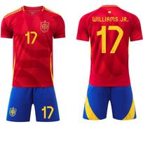 2024 Euro Ispanijos namų marškinėliai #7 Morata #19 Yamal #17 Nico #18 Olmo Futbolo marškinėliai XL