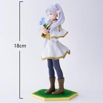 18cm Frieren Anime peripheral Girl Figure Frieren Action Figure Cartoon Collectible Standing pose holding flowers figurine Gifts 18CM