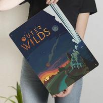 Outer Wilds žaidimo meno metalinė sienos dekoracija Nuostabus kosmoso tyrinėjimo plakatas žaidimų kambariui namų dekoravimui 30x40cm(11.8x15.7inch)