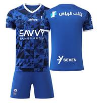 Football Training Uniform 2425 Riyadh Crescent Blue Home Clothing Neymar No. 10 Jersey Set 16