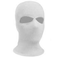 18 Colors Full Face Cover Mask Three 2 Hole Balaclava Hat Winter Ski Cycling Mask Beanie Hat Scarf Warm Face Masks balta