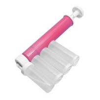 Cake Airbrush Duster Powder Sprayer Manual Spraying Tool Set for Bakery Decoration Rose Red rožinė