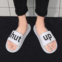 Plus Size Men Letter Printed Slippers Casual Bathroom Bathing Sandals Indoor Outdoor Shoes Soft Sole Flip Flop Zapatos De Hombre 40