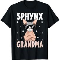 Sphynx Grandma Cat Sphinx Hairless Cat T-Shirt for Men Women Kids S juoda