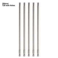 7.78In Hollow T-orx Screwdriver Bit Hex Shank Batch Head T8-25  Electric Extended Screwdriver Bits Magnetic Security Head