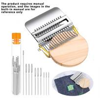 Crochet Mini Knitting Machine Small Loom Machine Tools DIY Textile Tool Darning Machine For Stitching Mending Clothes and Jeans