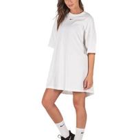 Nike Sportswear Laisvo kirpimo medvilnės megztukas-suknelė, laisvalaikio, trumpomis rankovėmis, moteriška suknelė AR3652-100 XS
