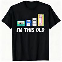 Funny I'm This Cassette Floppy Disk Retro Tech Womens T-Shirt 70s 80s Vintage Technologies  Graphic Tees Novelty Gift - Men's... S įvairiaspalvis