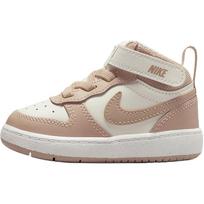 Nike Court Borough Odiniai vidutinio aukščio vaikiški batai Balti Rožiniai Kūdikiams ir Mažiems Vaikams CD7784-125 23.5